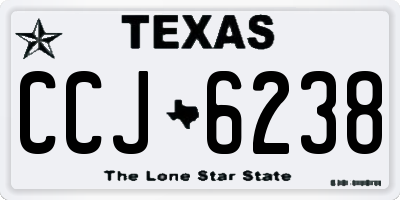 TX license plate CCJ6238