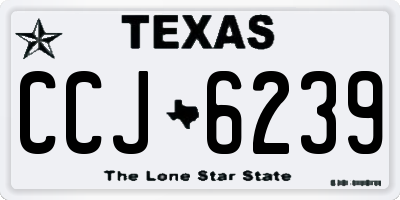TX license plate CCJ6239