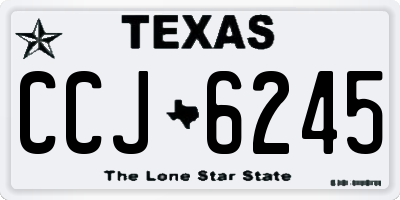 TX license plate CCJ6245