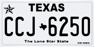TX license plate CCJ6250