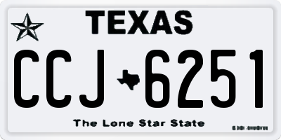 TX license plate CCJ6251