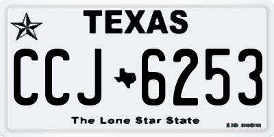 TX license plate CCJ6253