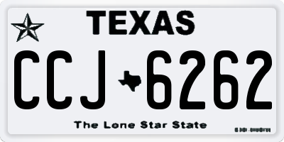 TX license plate CCJ6262