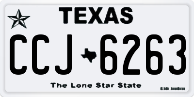 TX license plate CCJ6263
