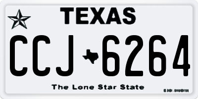 TX license plate CCJ6264