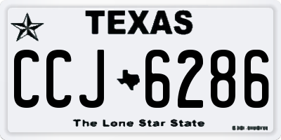 TX license plate CCJ6286