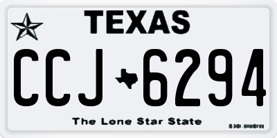TX license plate CCJ6294
