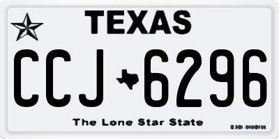 TX license plate CCJ6296
