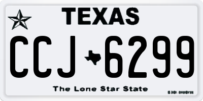 TX license plate CCJ6299