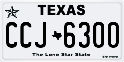 TX license plate CCJ6300