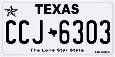TX license plate CCJ6303