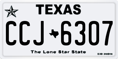 TX license plate CCJ6307