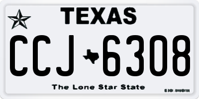 TX license plate CCJ6308