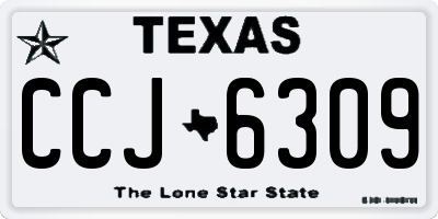 TX license plate CCJ6309