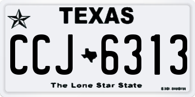 TX license plate CCJ6313