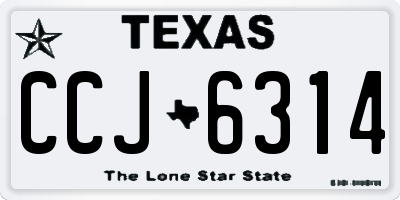 TX license plate CCJ6314