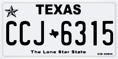 TX license plate CCJ6315