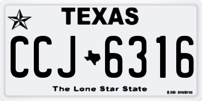 TX license plate CCJ6316