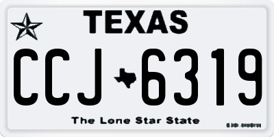 TX license plate CCJ6319