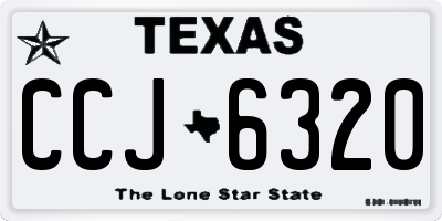 TX license plate CCJ6320