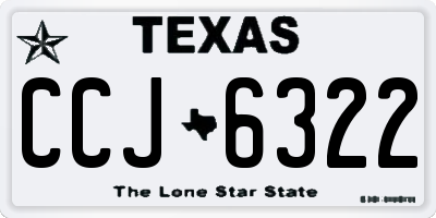 TX license plate CCJ6322