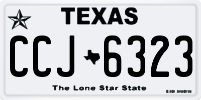 TX license plate CCJ6323