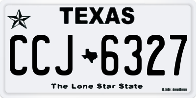 TX license plate CCJ6327