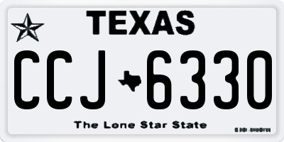TX license plate CCJ6330
