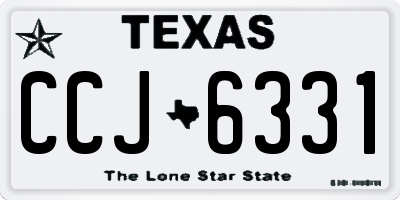 TX license plate CCJ6331