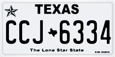 TX license plate CCJ6334
