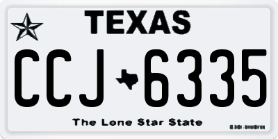 TX license plate CCJ6335