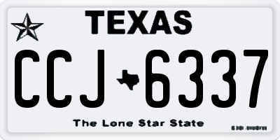 TX license plate CCJ6337