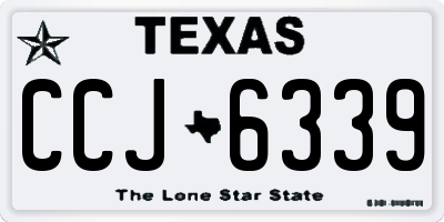TX license plate CCJ6339