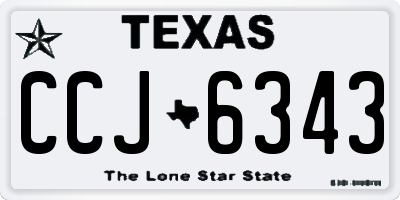 TX license plate CCJ6343