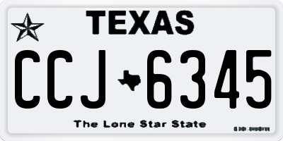 TX license plate CCJ6345