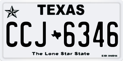 TX license plate CCJ6346