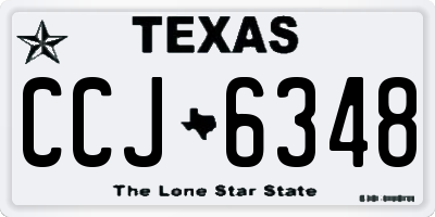 TX license plate CCJ6348