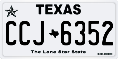 TX license plate CCJ6352