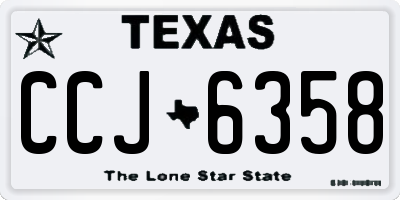 TX license plate CCJ6358