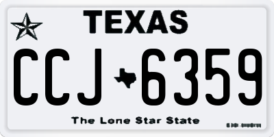 TX license plate CCJ6359