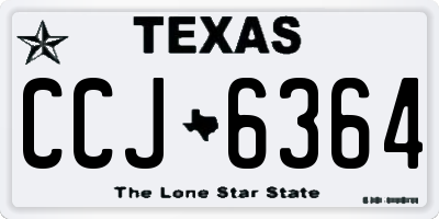 TX license plate CCJ6364
