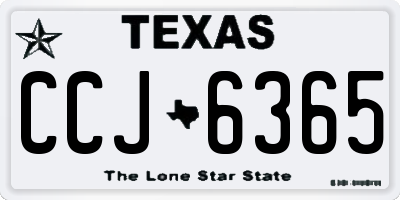 TX license plate CCJ6365