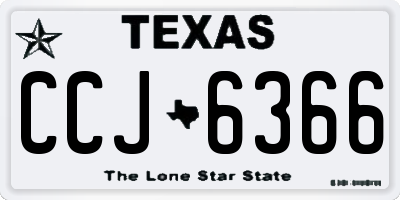 TX license plate CCJ6366