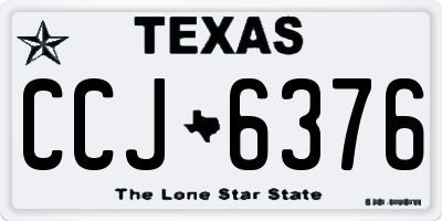 TX license plate CCJ6376