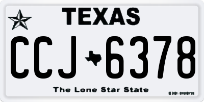 TX license plate CCJ6378
