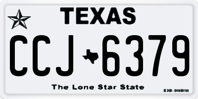 TX license plate CCJ6379