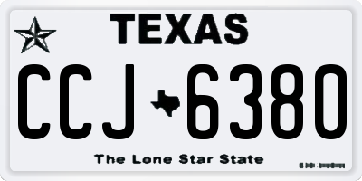 TX license plate CCJ6380