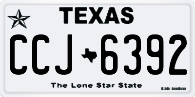 TX license plate CCJ6392