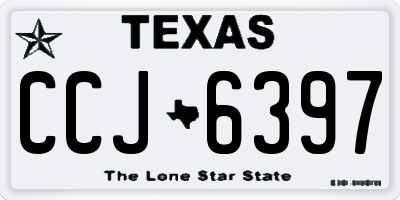 TX license plate CCJ6397