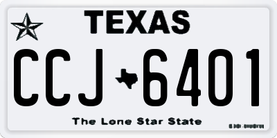 TX license plate CCJ6401